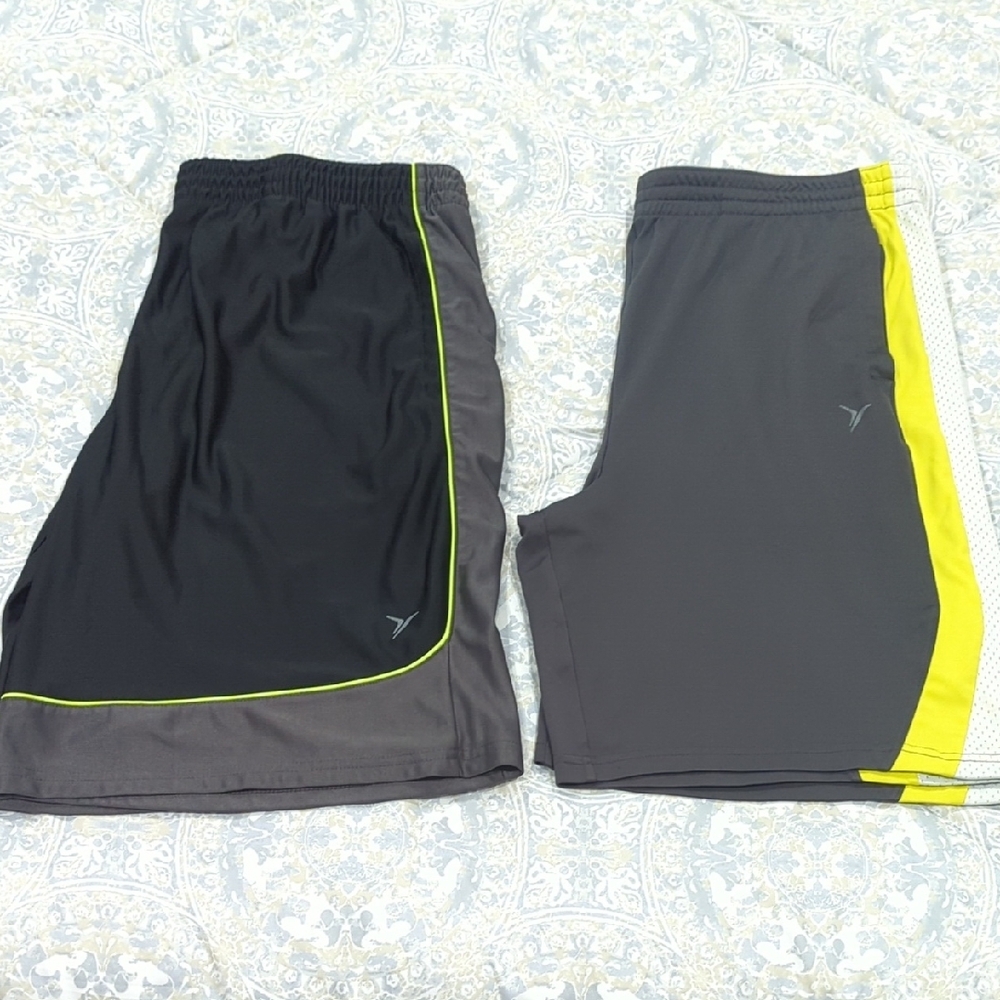 Men's Athletic Shorts - Black and Gray